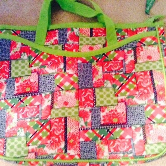 Lilly Pulitzer Patch Day Laptop Neoprene Computer Briefcase Tote Bag NWT - Picture 5 of 10